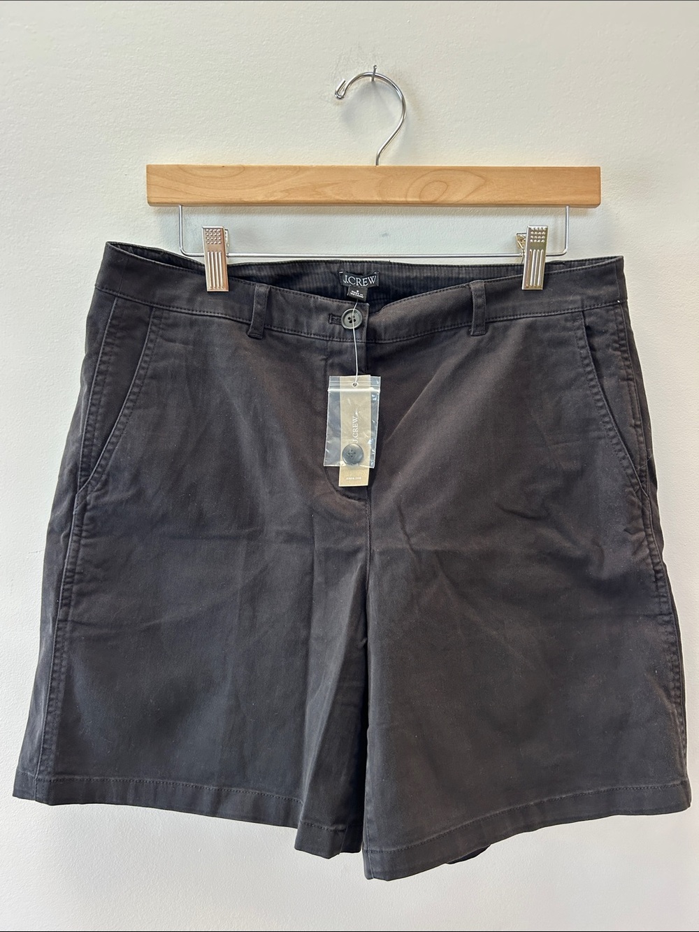J. Crew Women's Charcoal Gray Chino Bermuda Shorts